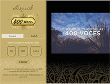 Tablet Screenshot of 400voces.com